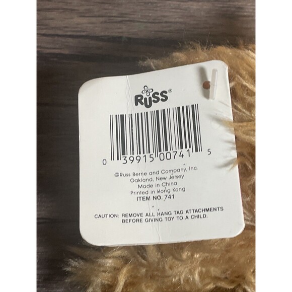 Vintage Russ Caress Soft Pet Bear Bentley Jr. New - Picture 5 of 8